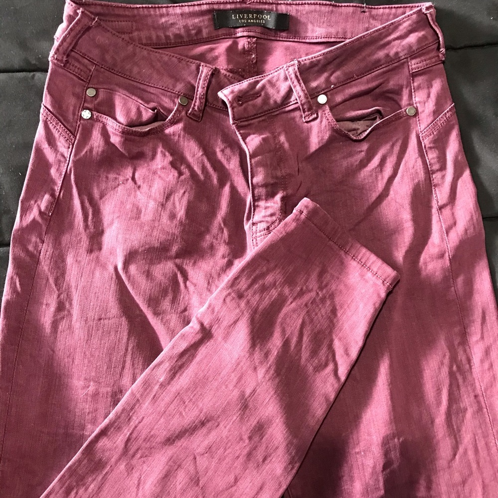 Maroon jeans